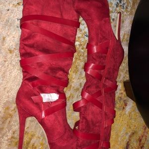 Turn Heads in Sky-High Wraparound Knee Boots